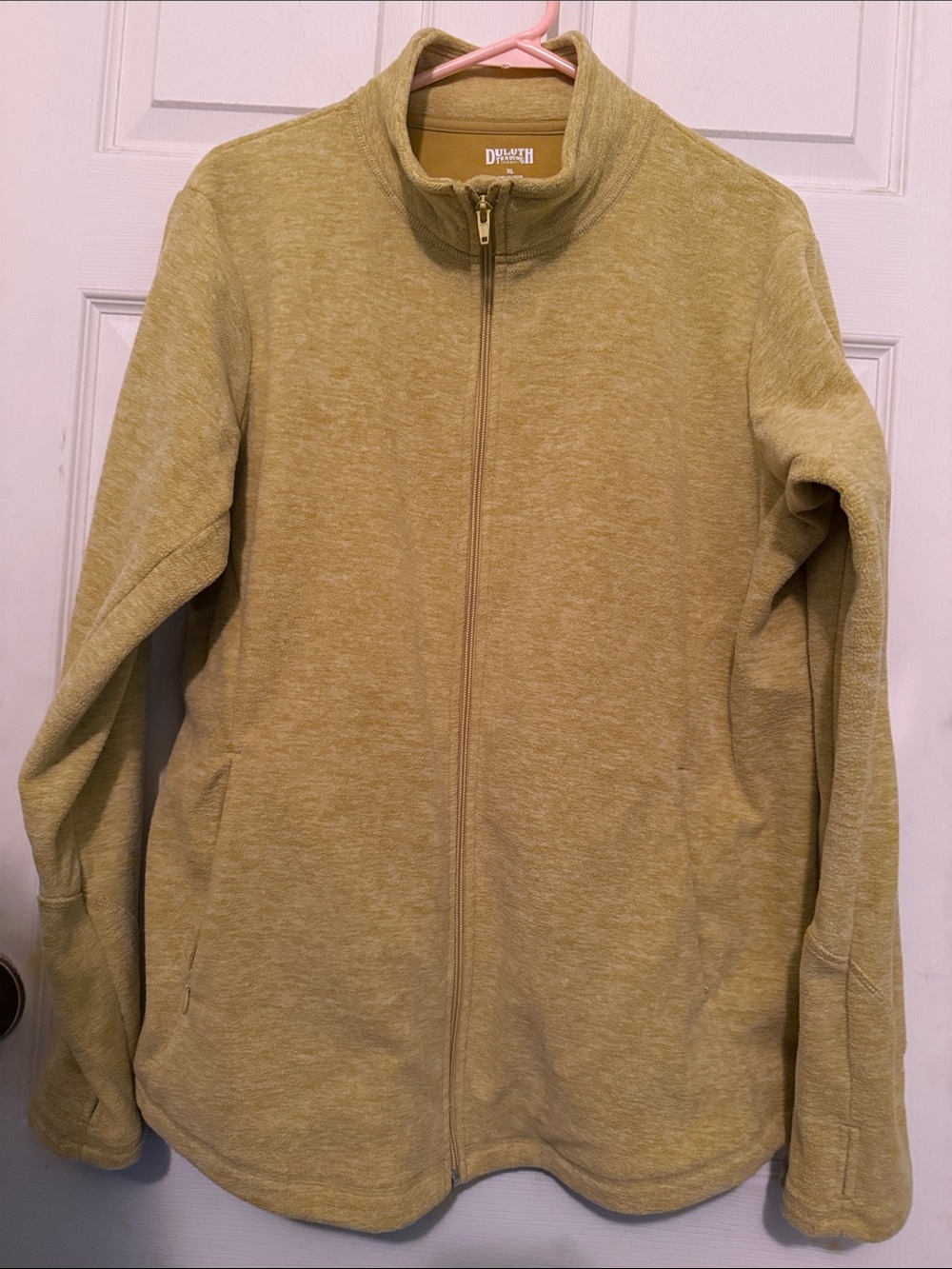 Duluth Trading Co Yellow Full-Zip Fleece pullover